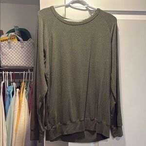 Olive Green Long Sleeve Top